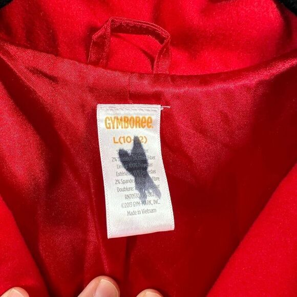 Gymboree red wool blend long waist pea coat girls size large 10-12 - Picture 4 of 8